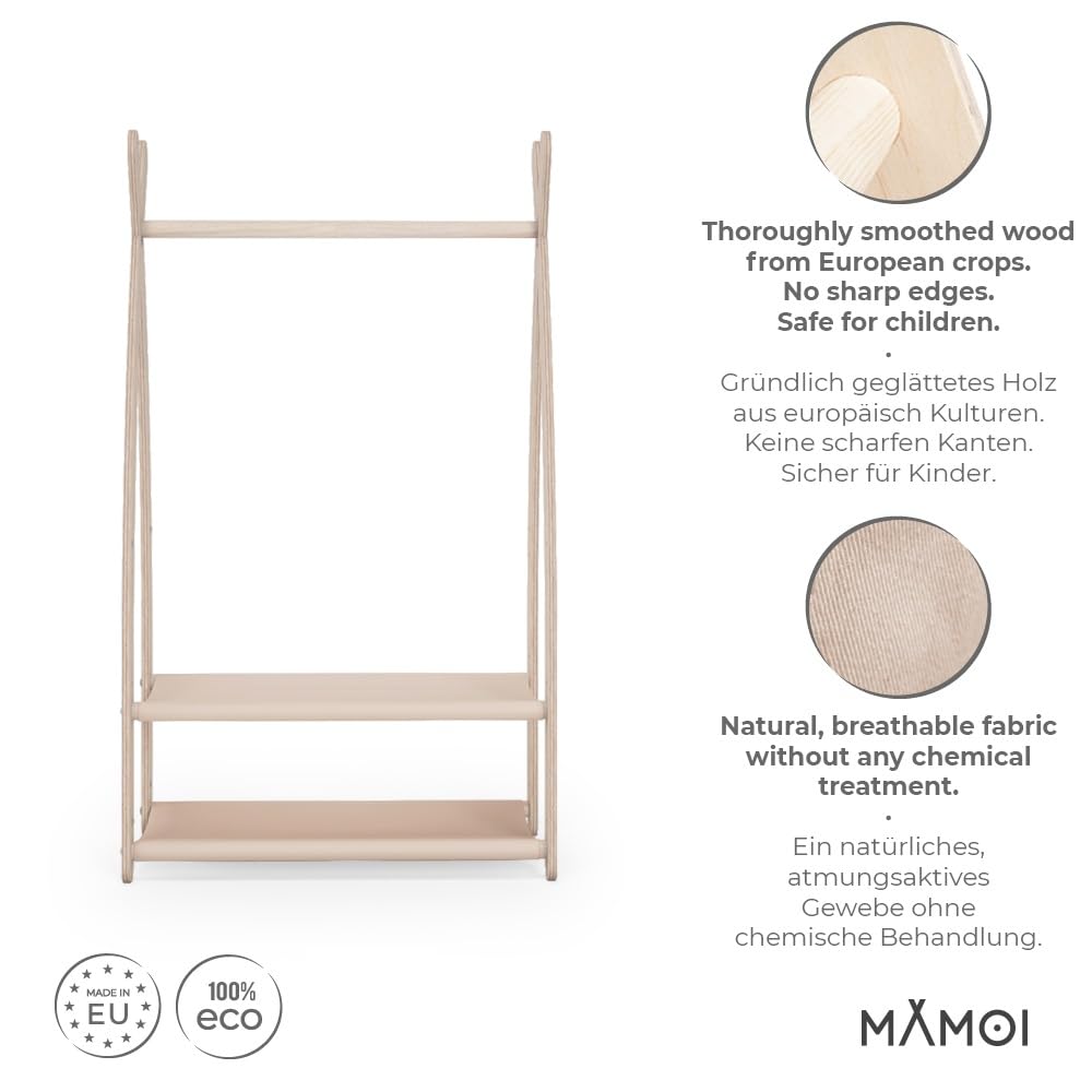 MAMOI® Perchero infantil de pie 95x106x32cm / 53x95x32cm