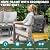 PamapicLife 7-Piece HDPE Patio Furniture Set, Outdoor Sectional Sofa Set,All Weather Outdoor Couch with Dust-Free Cushions, Durable Patio Conversation Sets for Balcony, Porch, Gray