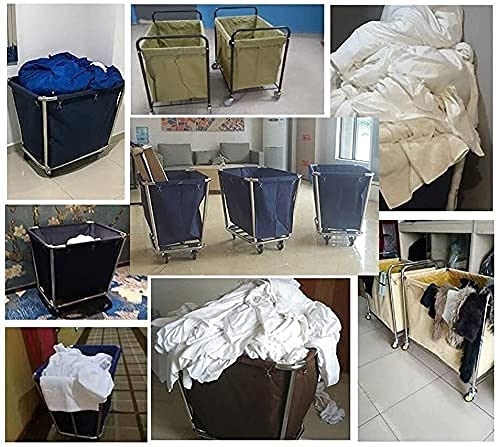 Panier à linge à roulettes pour hôtel en acier inoxydable durable