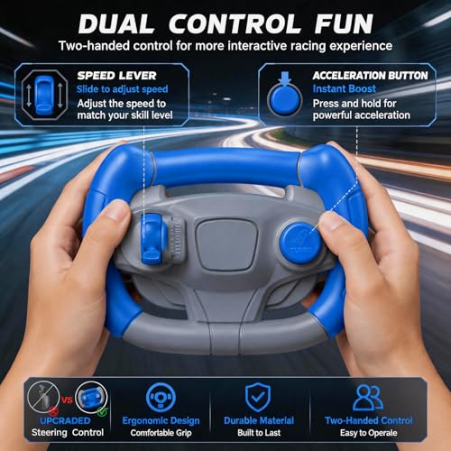 Image of Slot Car Race Track Sets with 4 High-Speed Racing Slot Cars Electric Dual Racing Game with 2 Controllers Circular Overpass Track Featuring Flash Bridge Pendulum Gifts Toys for Boys Kids Age 6 7 8-12