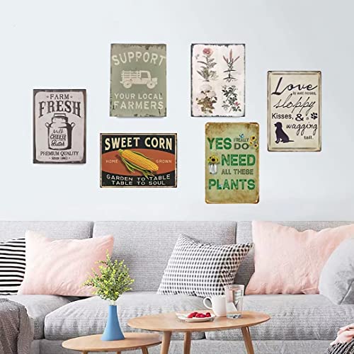 Unbard Garden Tin Signs Metal Sign Hanging Dragonfly Flower Garden Tin Signs Vintage Home Wall Decor Welcome Plaque Housewarming Gift For Indoor Outdoor Farmhouse Yard Home Wall Decorative 8X12 Inch #TOP6