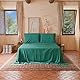 PETTI Artigiani Italiani - 4-teiliges Bettwäsche-Set für Doppelbett, weich und atmungsaktiv, Bettwäsche-Set mit Oberlaken, Spannbettlaken mit elastischen Ecken und 2 Kissenbezügen