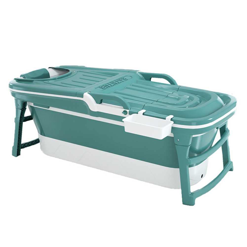 FAXIOAWA Bañera portátil Plegable para Adultos, bañera Independiente para el hogar con Cubierta para Personas de Menos de 200 cm y Menos de 110 KG