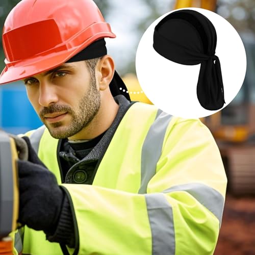 GUIZIYAO Gorro de bandana para hombre, Gorra para Bicicleta, pañuelo para la Cabeza, Bandana Ciclismo, para Deportes al Aire Libre, Motocicleta,Senderismo (Negro, Talla única) - imagen 6