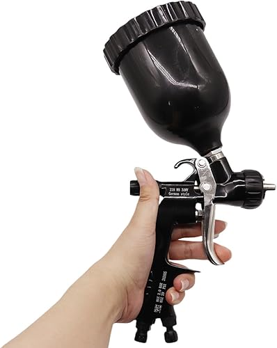 Miniatura 7 de HVLP Pistola de pulverización de aire con boquillas de 1.30.067 in, pistola de pintura en aerosol de alimentación por gravedad con taza de 40020.3