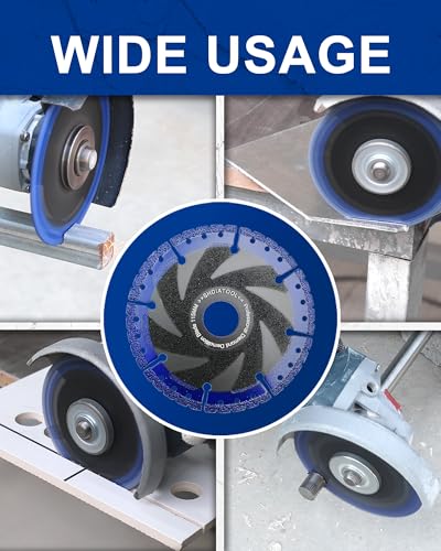 SHDIATOOL 4-1/2 Inch Metal Cutting Diamond Blade All Purpose Cut Off Wheel for Rebar Sheet Metal Angle Iron Stainless Steel(for 7/8 inch Arbor)