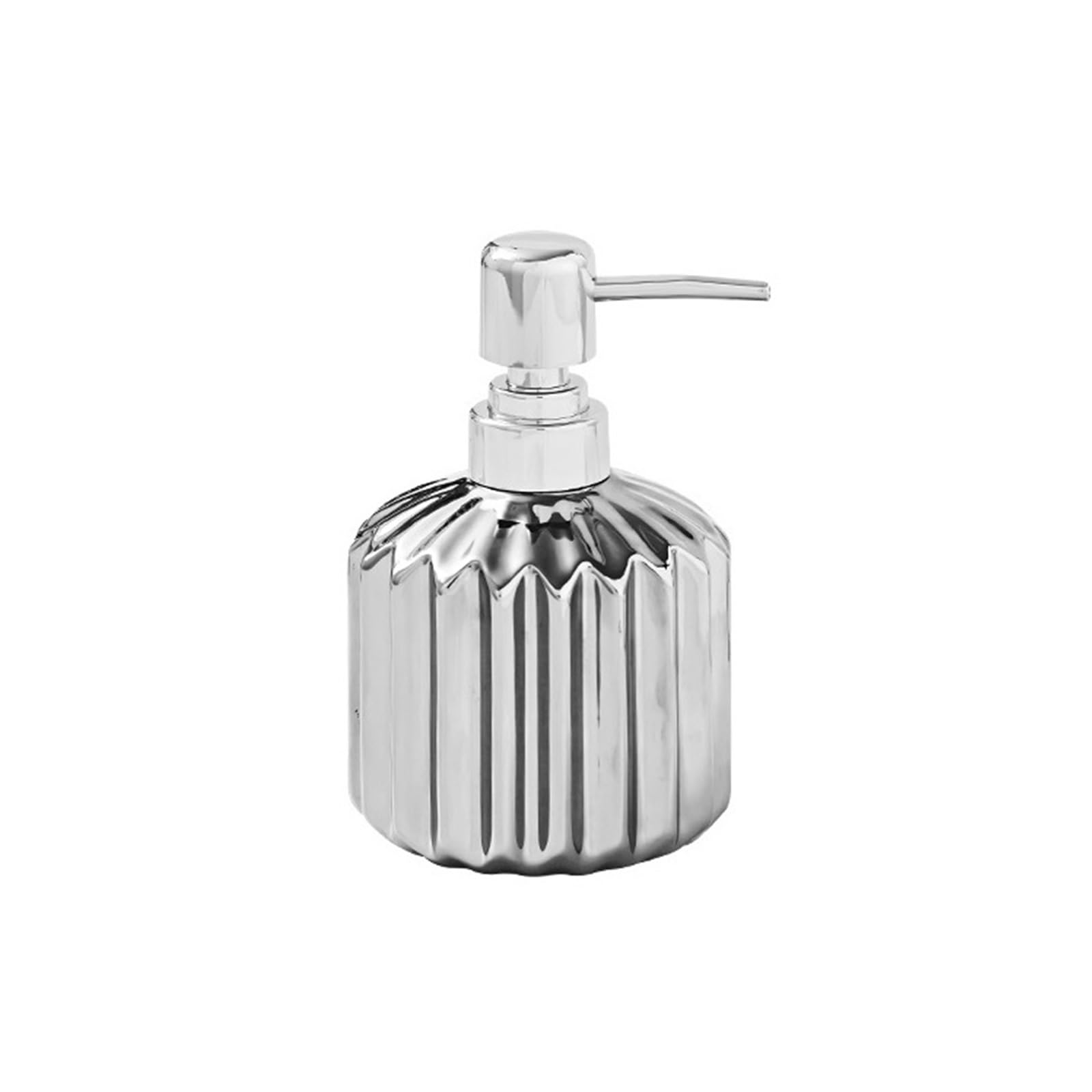 ZTHYSHOZ Soap Dispenser Bathroom Ceramic Soap Dispenser Liquid Pump Bottle For Lotions, Soaps, Shampoo(Silver)
