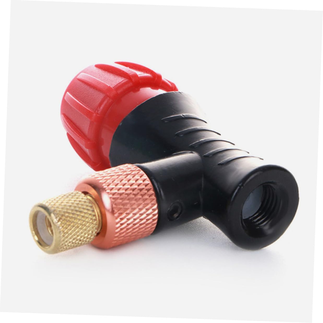 Bicycle Tire Co2 Inflator Head with Foam Sleeve Portable Co2 Inflator Pump Compatible with Mountain and Road Bikes for Cycling Accessories 2pcs Set
