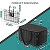 PIREKZUNT Folding Front Bike Basket, Metal Rear Bicycle Basket with PU Liner Bag and Waterproof Cover, Quick Release Design Bicycle Frame Basket for Mountain Bike Men and Women Bicycle #2