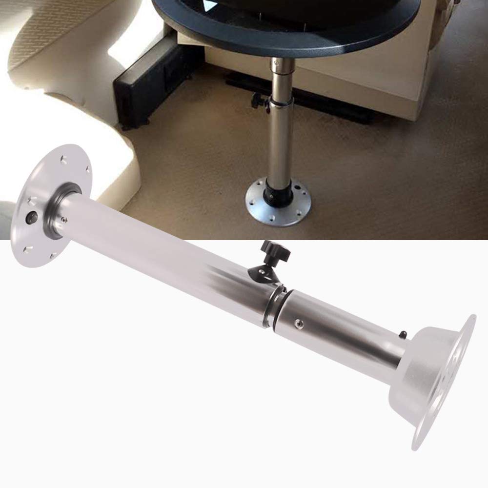 Aluminum Adjustable Table Pedestal Stand, Lifting Device, Modern Style, Stainless Steel, Silver Color, Adjustable Range of 565mm-720mm/22