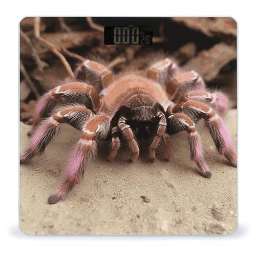 Báscula de baño digital con vidrio templado y pantalla LCD miniatura 1