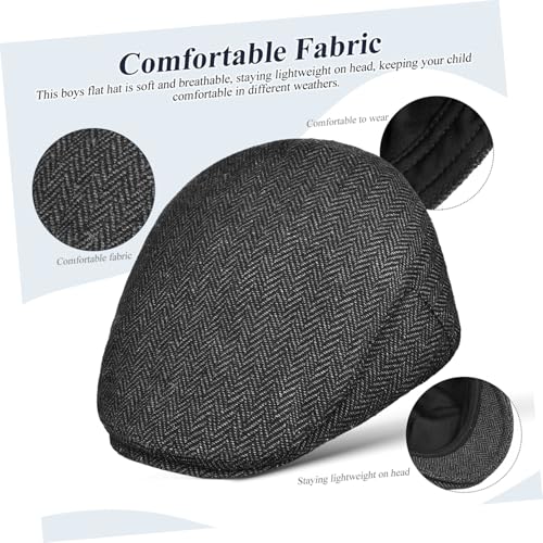 FRCOLOR Newsboy Hat for Boys Vintage Flat Cap Soft and Breathable Classic Style Accessory Occasion Multi3