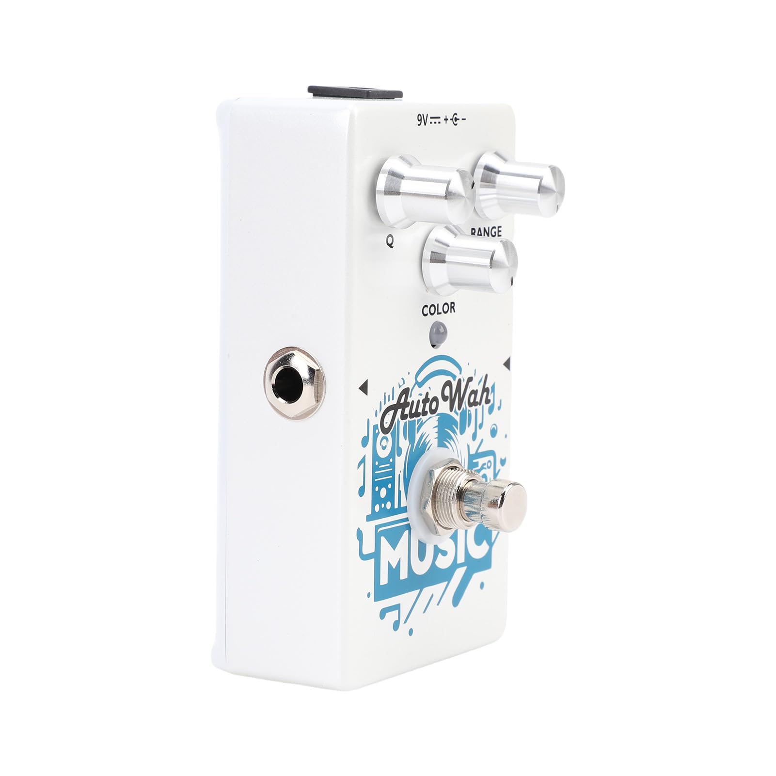 Alomejor Auto Wah, pedale per effetti per chitarra, design classico degli anni '70, con manopole Q Range Color, per chitarra elettrica, linea basso, messa in scena
