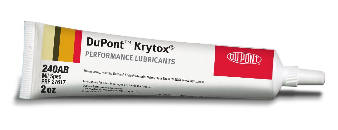 D12340435 Krytox by Chemours 240AB Mil-Spec Grease, MIL-PRF-27617 Type II, 2 oz Tube
