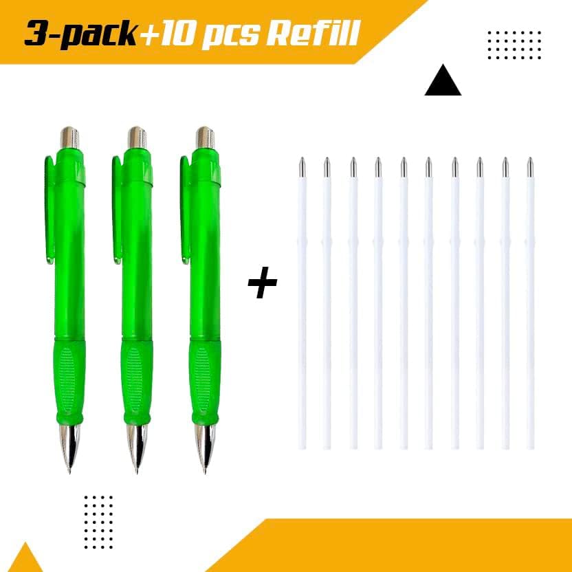 Miniatura 2 de tokuyo Bolígrafos grandes paquete de 3 bolígrafos jumbo de tinta negra con 10 recargas bolígrafo gigante fácil agarre nunca se pierde bueno para