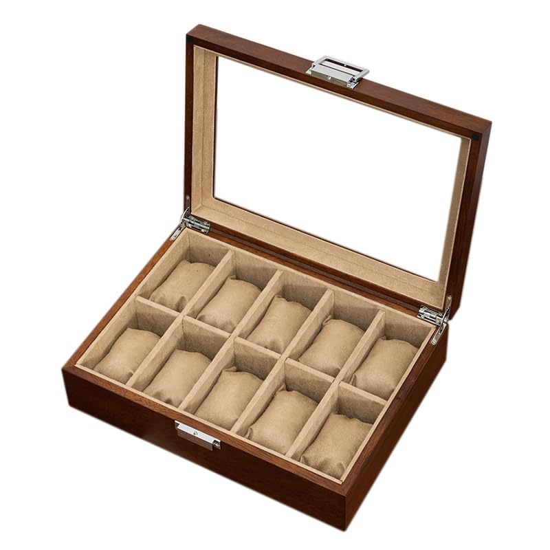 LIBOLXSP Solid Wood Walnut Watch Box