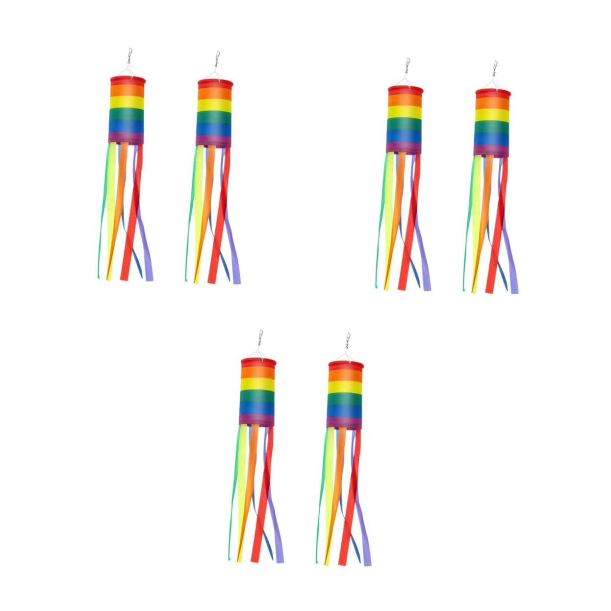 Drapeau de pare-brise arc-en-ciel extérieur résistant pour décoration mobile sans déchirure