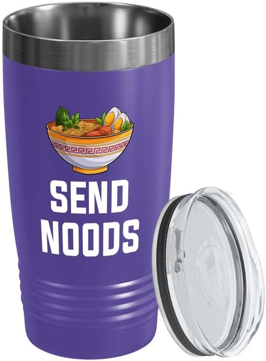 Ramen Lover Purple Edition Vaso de 20 onzas - Enviar fideos - Food Lovers pollo, calabaza, despensa vegana fideos picantes