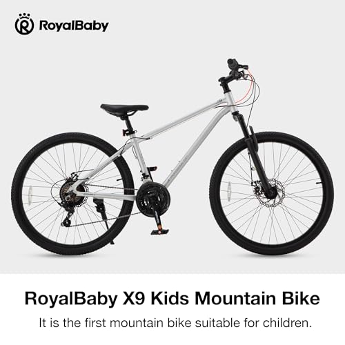 Image of RoyalBaby Kids Mountain Bike for Boys and Girls, Ultra-Light Aluminum 20-26 Inch Wheel Bicycle for 6-14 Years Old Children, 7 /21-Speeds Drivetrain