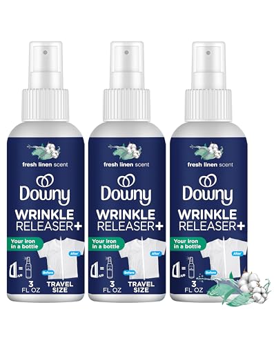 Downy Wrinkle Release Spray, Travel Size Spray, All In One Formula, Removes Wrinkles, Static and...