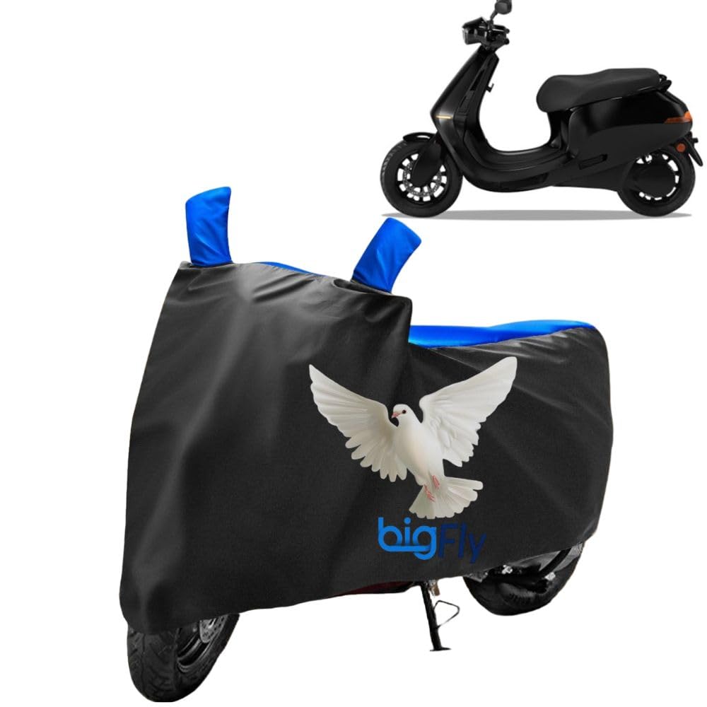 BIGFLY Water Resistant Bike Cover Dustproof UV Protection Bike Body Cover for Ola S1 Pro All-Weather Protection (Blue Black) (B0CJ7YBTX3) Amazon Price History, Amazon Price Tracker