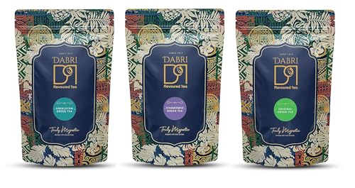 Image of DABRI Detox Original, Chamomile & Himalayan Green Tea Combo - 300gm (Pack of 3 x 100gm Each)|Natural Loose Leaf|Antioxidant-Rich|Premium Organic Blend|Boosts Metabolism,Digestion & Skin & Hair Health