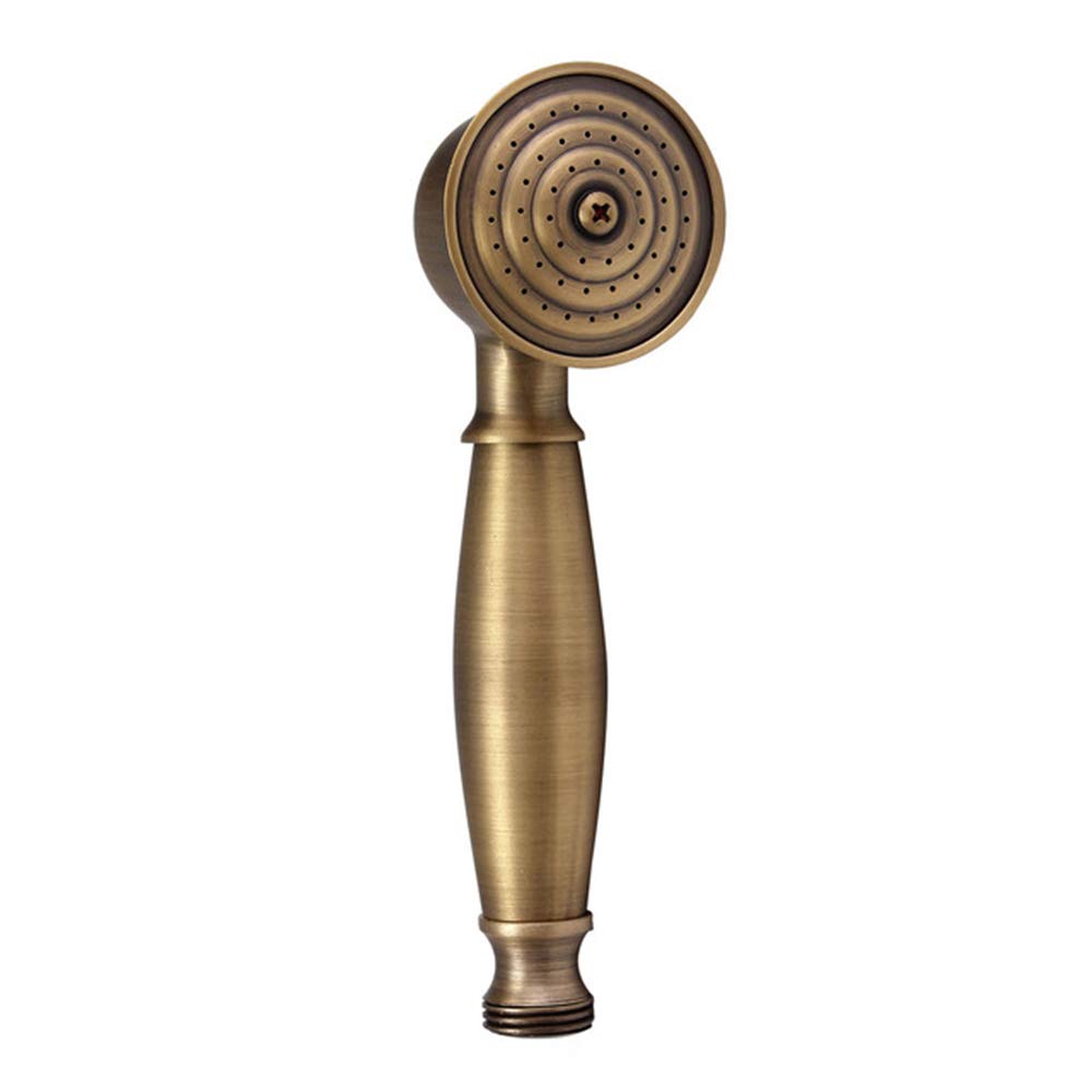 Pommeau de douche pulvérisation jet fin : douchette cuivre et blanc anti-calcaire