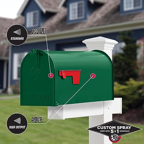 Image of Rust-Oleum Stops Rust Custom 5-in-1 Spray Paint, Gloss Hunter Green | Rust Preventive Enamel, Multi Surface (Metal, Wood and More), Adjustable Dial for Better Control, Fast Dry, Comfort Tip