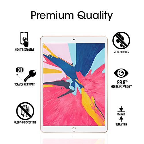 Amfilm Glass Screen Protector For Ipad Air 3, Ipad Pro 10.5" (2017), Apple Pencil Compatible, Tempered Glass, 2 Pack #TOP3