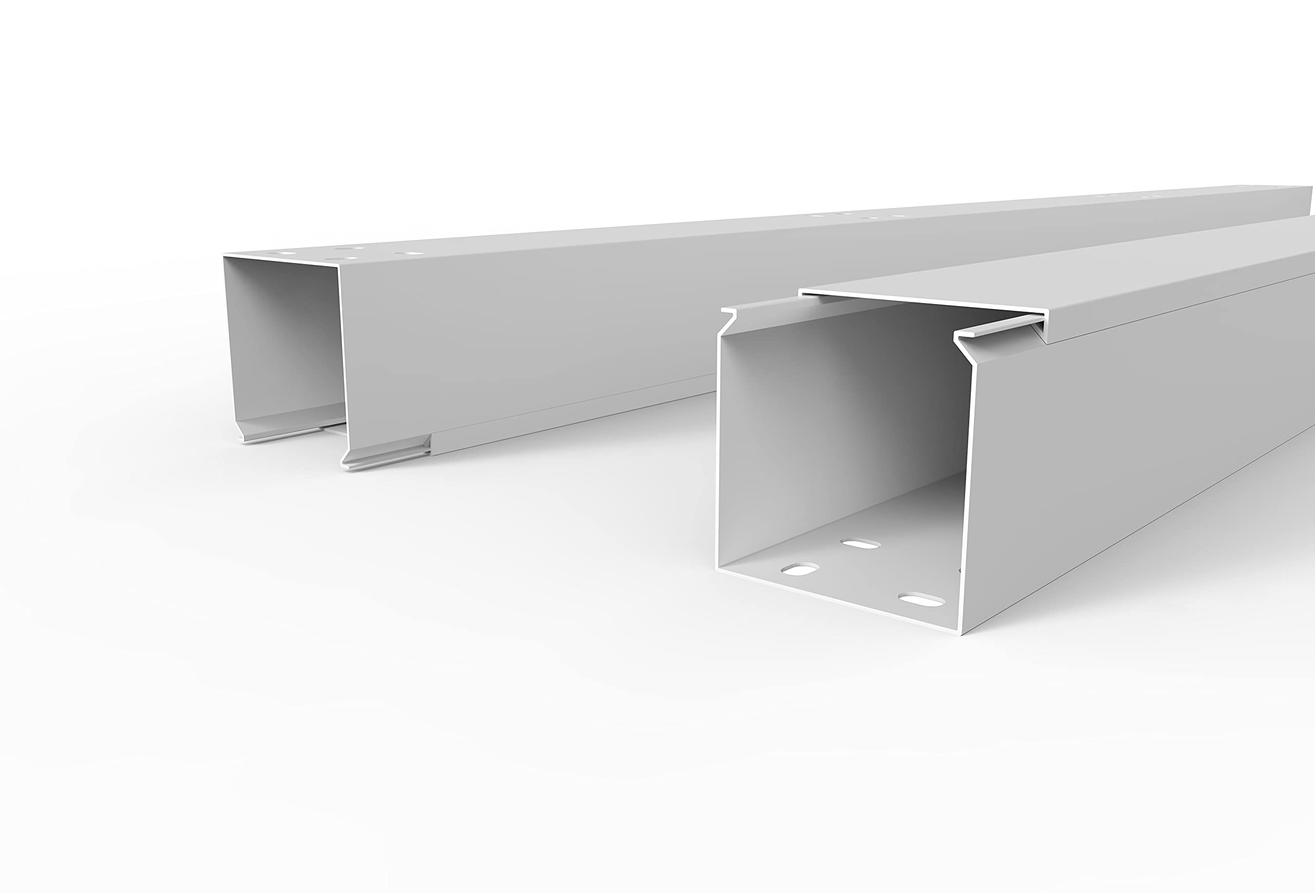 SCOSKK57 10 m Kabelkanal (L x B x H 2000 x 60 x 60 mm, PVC, Kabelleiste, Schraubbar) weiß