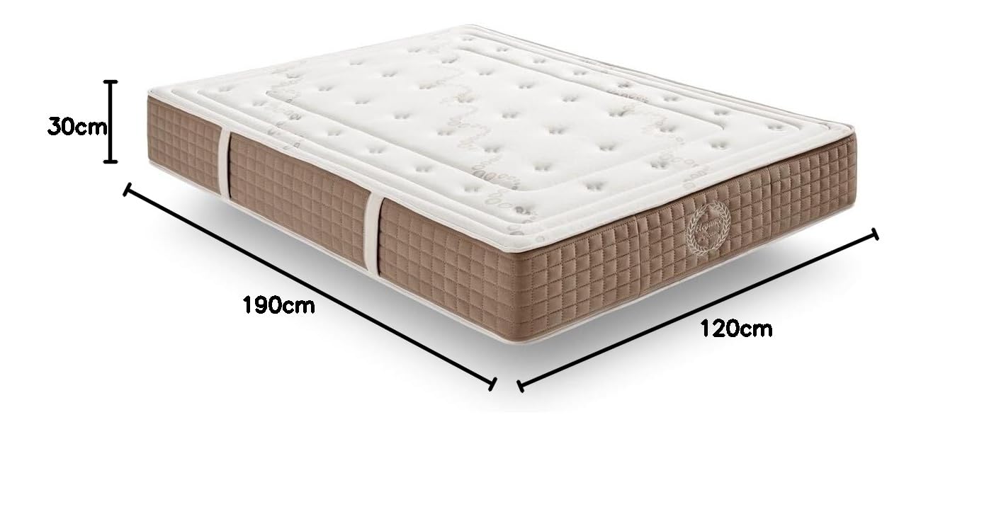 SIMPUR RELAX BLISS COMFORT Materasso Ibrido 120x190 cm – Altezza 30 cm – 11 Zone – Comfort Rigido – Schiuma Viscoelastica HR & Molle Insacchettate – Ergonomico e Ortopedico – Lunga Durata