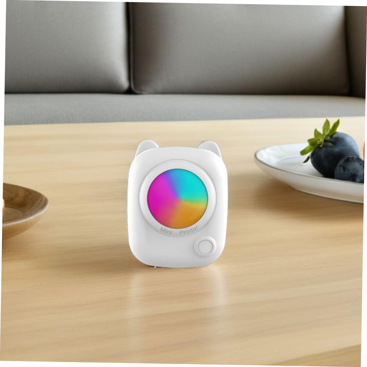 HOMSFOU Mini Imprimante Thermique de Poche sans Fil sans Encre, Blanche