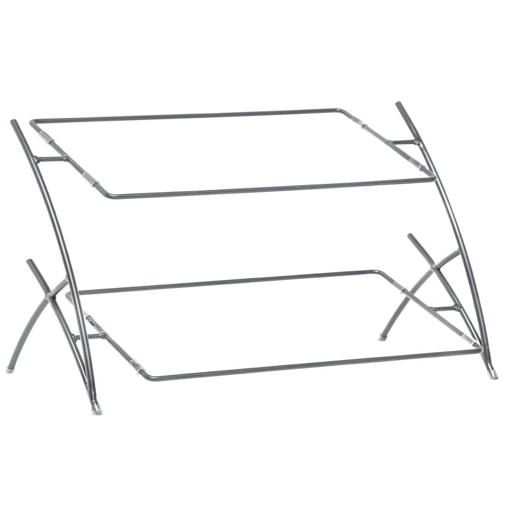 Buffet Stand Cake Stand 2-Tier Buffet - 28" L x 25" W x 14" H by HUBERT – Metal, Flint, Model 688640139344