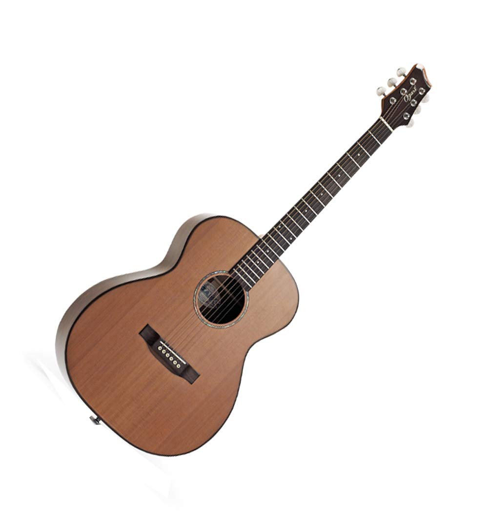 Ozark Guitare folk Petit Corps Koa laminé/en cèdre massif