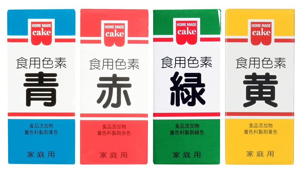 Amazon | ホームメイド 食用色素 4色セット （青、赤、緑、黄） 共立  