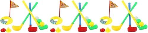 Miniatura 5 de Veemoon 3 piezas de agujeros de práctica de golf para niños, juguete retráctil para niños, palos de golf para niños pequeños, juguete para niños que
