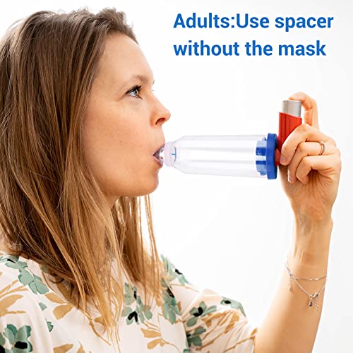 Image of Handheld Inhaler Spacers for Adults and Kids with 2 Masks Spacer OTC