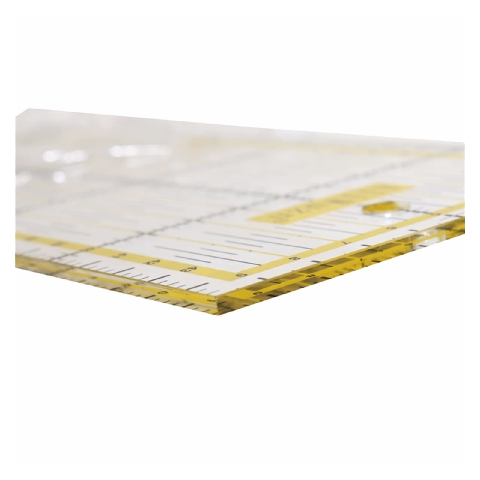 1 set di righelli rettangolari dritti in acrilico for scuola, ufficio, disegno, cucito, misurazione, patchwork