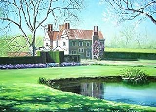 5X7 INCH PRINT OF PAINTING RYTA RUDYARD KIPLING ESTATE LANDSCAPE SPRING MANSION BRITISH UNITED KINGDOM SEASONAL INTERIOR HOME HOUSE DECOR DECORATION DESIGN FINE WALL ART