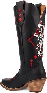 Amazon.com | Dingo Women's Jack Of Diamonds Leather Boot, Black, 6