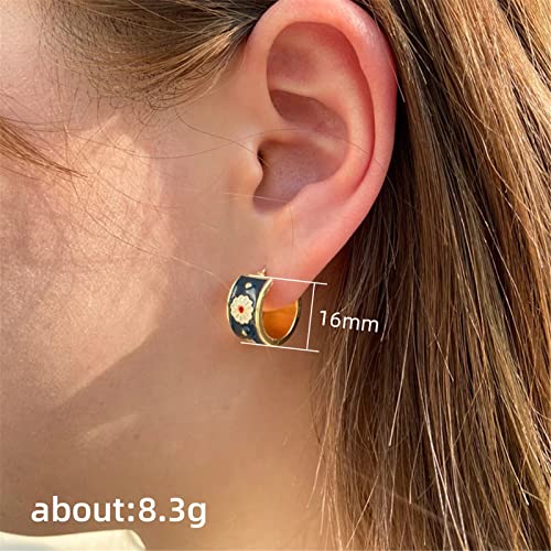 MALOYANVE 925 Sterling Silver Sunflower Studs Earrings for Women Dainty Cute 14k Gold Plated Vintage Boho Daisy Flower Piercing Stud Earrings Jewelry3