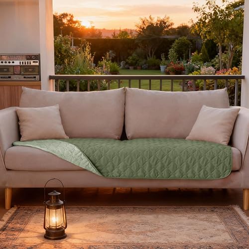 Image of gogobunny 100% Double-Sided Waterproof Dog Bed Cover Pet Blanket Sofa Couch Furniture Protector for Puppy Large Dog Cat, Reversible (30x70 Inch (Pack of 1), Dark Green /Light Green)