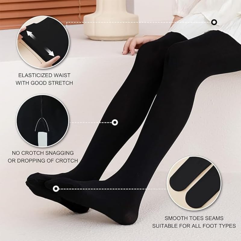 Image of Tights for Girls | Thermal Fur Stockings | Winter Warm Fleece Lined Footed Tights Leggings High Waist Pantyhose