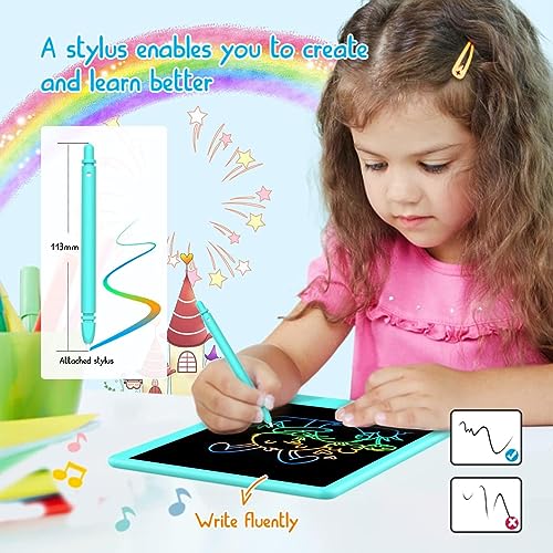 BUKEBU LCD Writing Tablet,10.5 inch Colorful Doodle Board for Kids (Blue) by BUKEBU - Used condition - Image 3