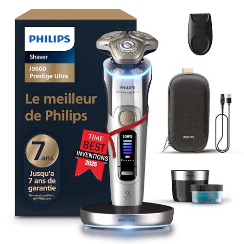Philips Rasoir i9000 Prestige Ultra, rasoir électrique 100% étanche, technologie Skin IQ Pro,...