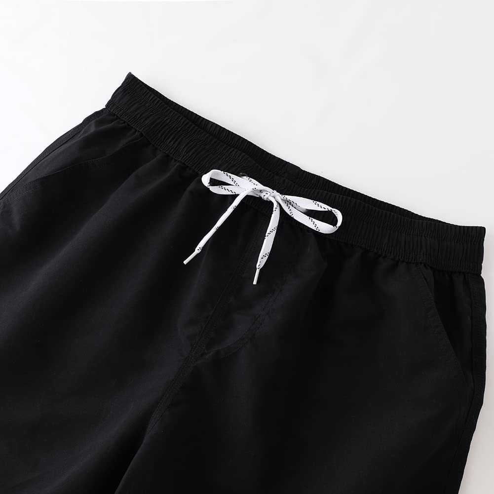 Schnelltrocknende Pro Badeshorts mit Mesh-Innenslip & Taschen, Wasserabweisende Herren Badehose Lang Boardshorts Sport Shorts