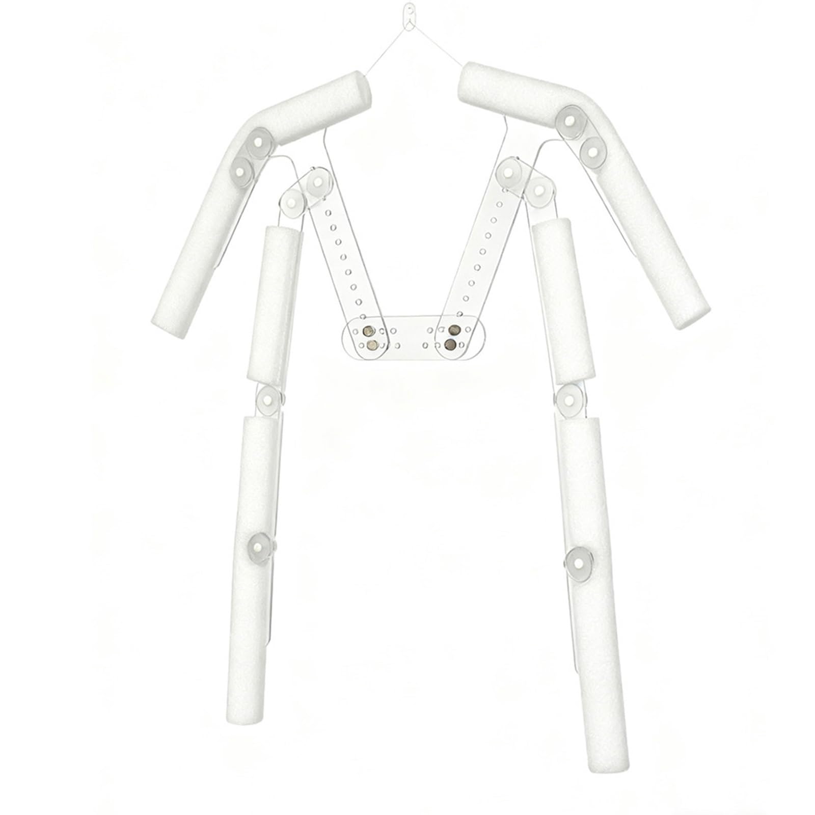 Gjhgnfrdk One Color Mannequin Hanger， Transparent Acrylic Invisible Mannequin Torso Hanger Adjustable Shoulder And Waist