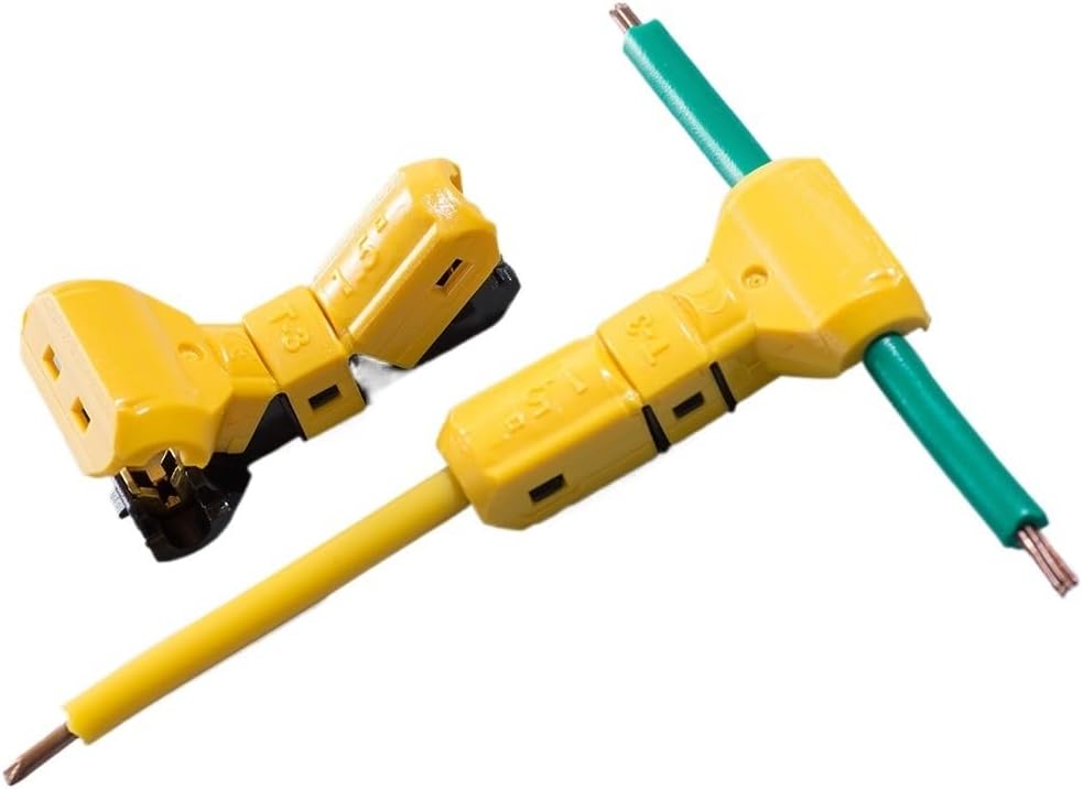 T-3 10PCS for 16-15AWG 1.5sqmm Non-Stripping Wire Cable Connector T Joint Lock Quick Splice Crimp Terminals