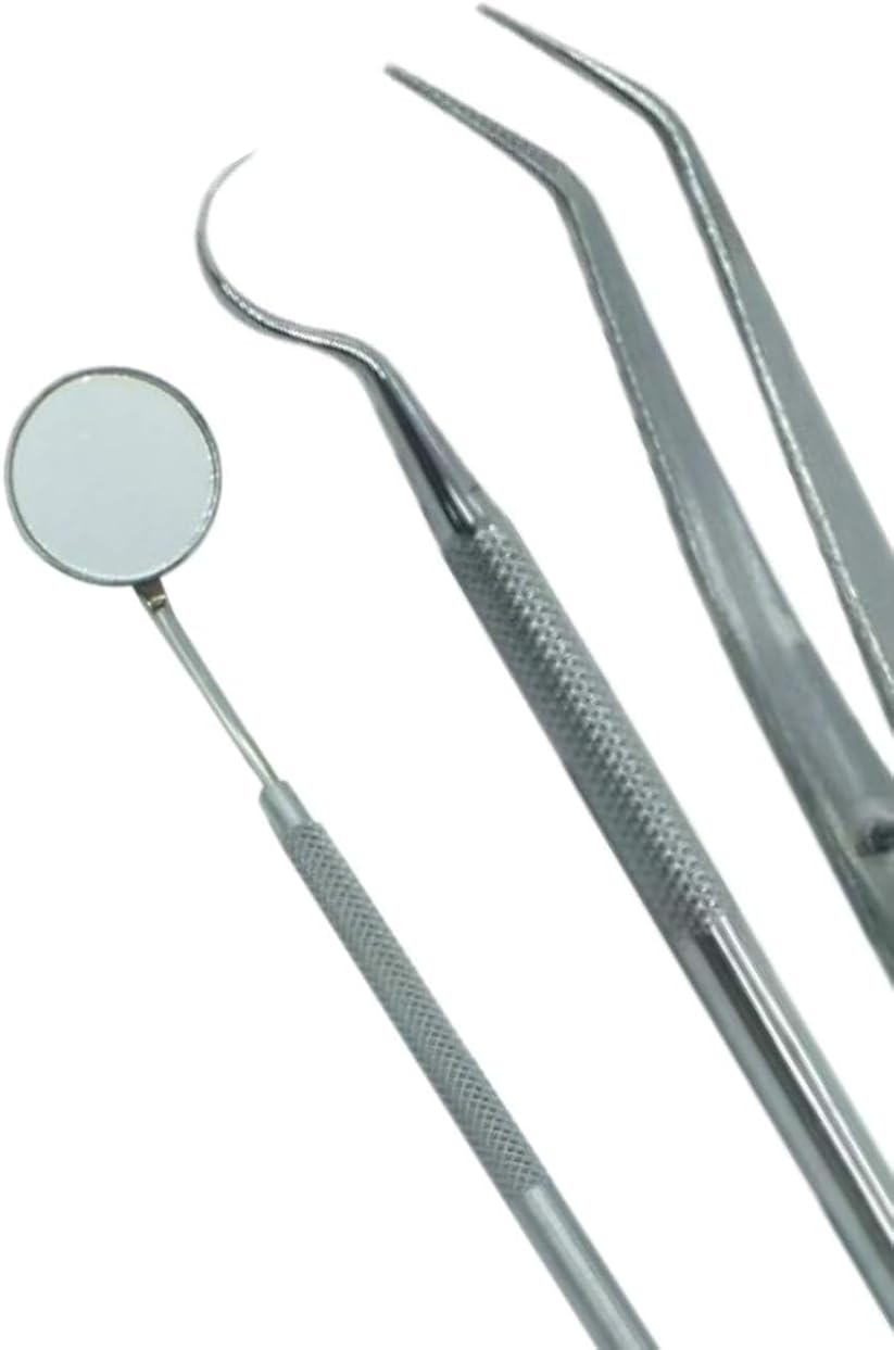 Dental PMT Set For Dental Tools Probe/Twiezzer/Mouth Mirror For Oral Care Dental Hygine Kit (INDIAN INSTRUMENT)