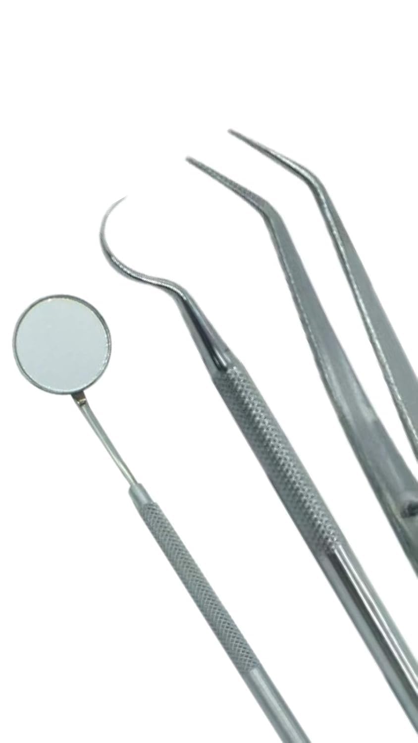 ADDLER Dental PMT Set For Dental Tools Probe/Twiezzer/Mouth Mirror For Oral Care Dental Hygine Kit (INDIAN INSTRUMENT)